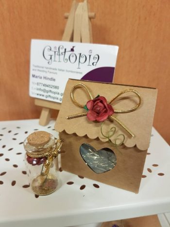 Rose in a bottle with house favour box - Image 5