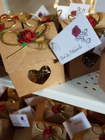 Rose in a bottle with house favour box - Image 7