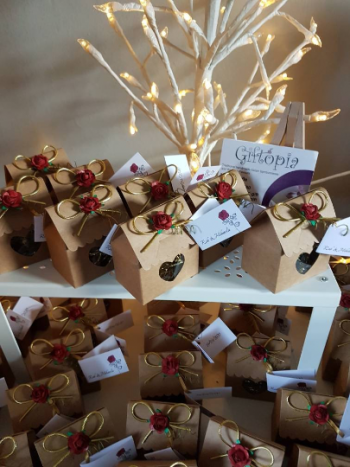 Rose in a bottle with house favour box - Image 9